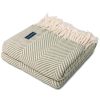 Monhegan Cotton Throw With Fringe - Tea