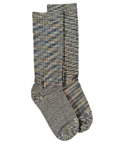 Space Dyed Cotton Socks - Brown