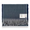 Factory Second Solid Herringbone Wool Scarf - Gray/Navy