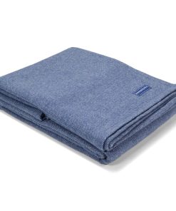Lakefront Wool Blanket - Blue Steel