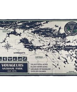 Voyageurs National Park Map Wool Throw