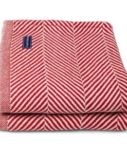 Monhegan Cotton Throw Without Fringe - Breton Red