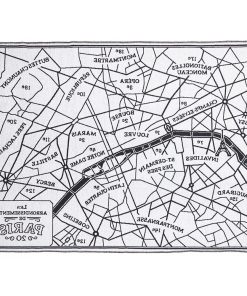 Paris Map Wool Throw