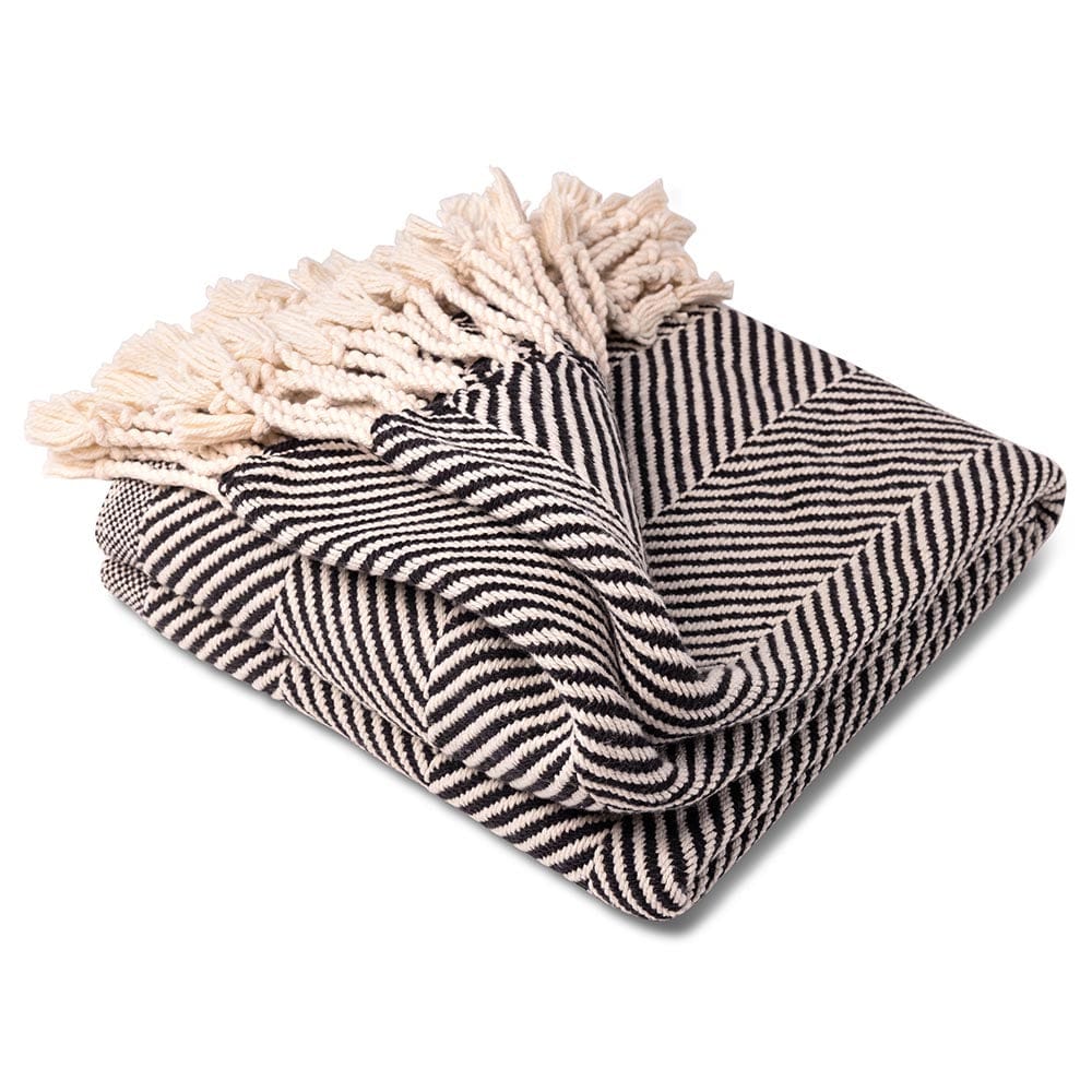 sm-image-79e900b9d2718c6a11e45a64 Monhegan Cotton Throw With Fringe - Ebony