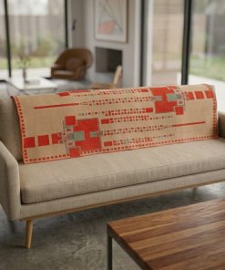 Frank Lloyd Wright Hollyhock House Rug Wool Throw