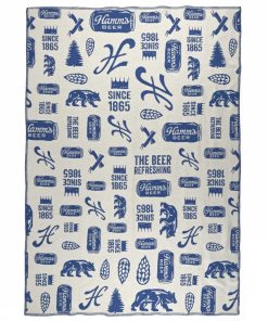 North Star Hamm's Beer Vintage Collage Throw