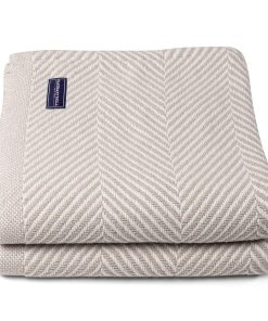 Monhegan Cotton Throw Without Fringe - Oyster