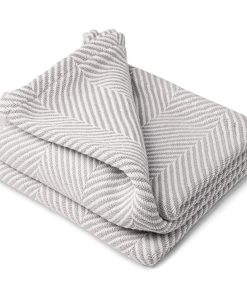 Monhegan Cotton Throw Without Fringe - Dove Gray