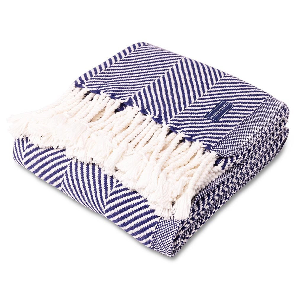 sm-image-8c962e0aaabeb66e205518c1 Monhegan Cotton Throw With Fringe - Navy