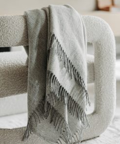 Ashby Wool Throw Blanket - Natural