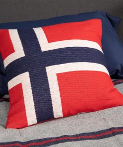 Norwegian Flag 20"x20" Wool Pillow Case
