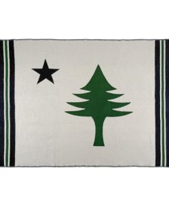 Maine Flag Wool Throw