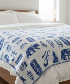 North Star Hamm's Beer Vintage Collage Throw