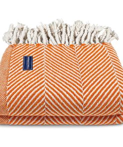 Monhegan Cotton Throw With Fringe - Autumn