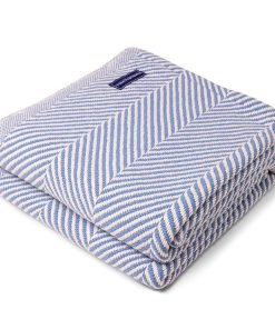 Monhegan Cotton Throw Without Fringe - Denim