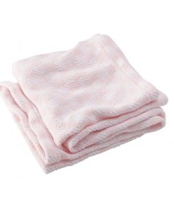Pogonia Cotton Baby Blanket - Pale Pink