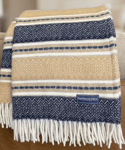 Mesa Wool Throw Blanket - Beige