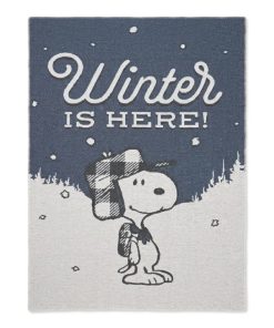 North Star Peanuts Winter is Here Throw