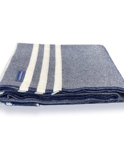 Trapper Wool Throw - Navy