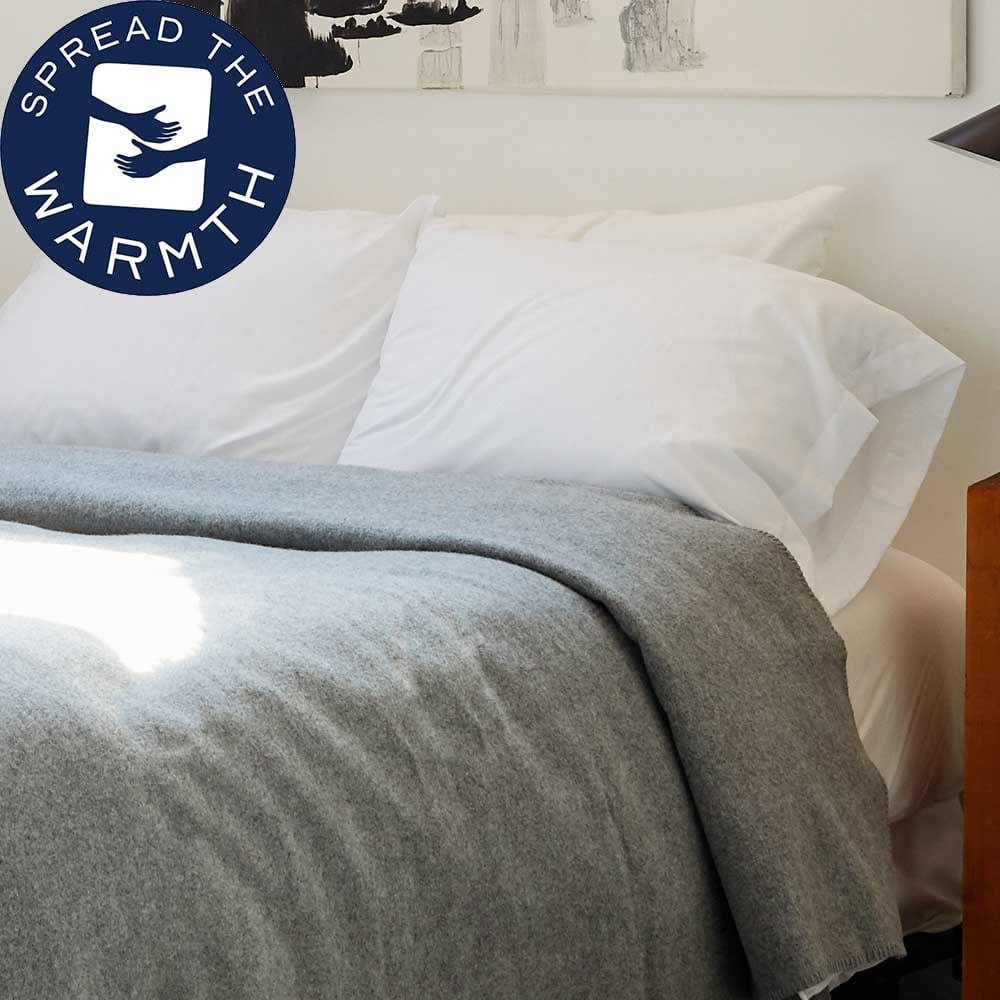 sm-image-b5daa0f1f6fc563cd8334b77 Pure & Simple Wool Blanket - Light Heather Gray