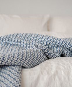 Bar Harbor Cotton Blanket - Indigo
