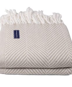 Monhegan Cotton Throw With Fringe - Oyster