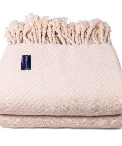 Monhegan Cotton Throw With Fringe - Natural