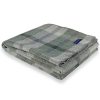Northfield Plaid Wool Throw Blanket - Sage Green