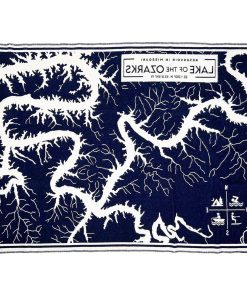 Lake of the Ozarks Map Wool Throw Blanket