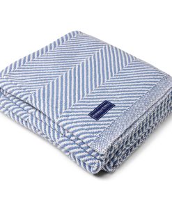 Monhegan Cotton Throw Without Fringe - Denim