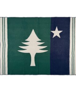 Maine Flag Wool Throw