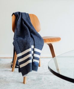 Trapper Wool Throw - Navy