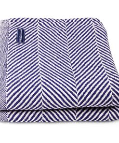 Monhegan Cotton Throw Without Fringe - Navy