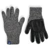 Gloves with Leather - Charcoal