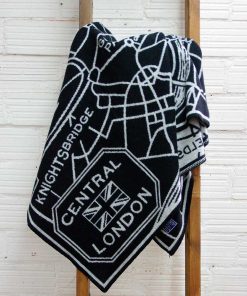 London Map Wool Throw