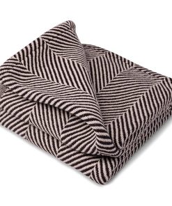 Monhegan Cotton Throw Without Fringe - Ebony