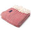 Monhegan Cotton Throw With Fringe - Breton Red
