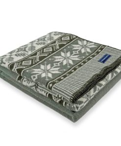 Nordic Wool Throw Blanket - Sage Green