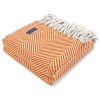 Monhegan Cotton Throw With Fringe - Autumn