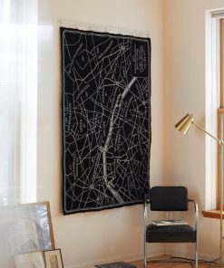 Paris Map Wool Throw