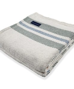 Cabin Cotton Throw - Natural/Tea/Misty Blue